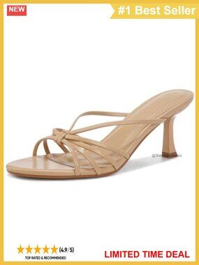 Faux Leather Mid Heel Sandals Pointed Toe Slingback Party Heels